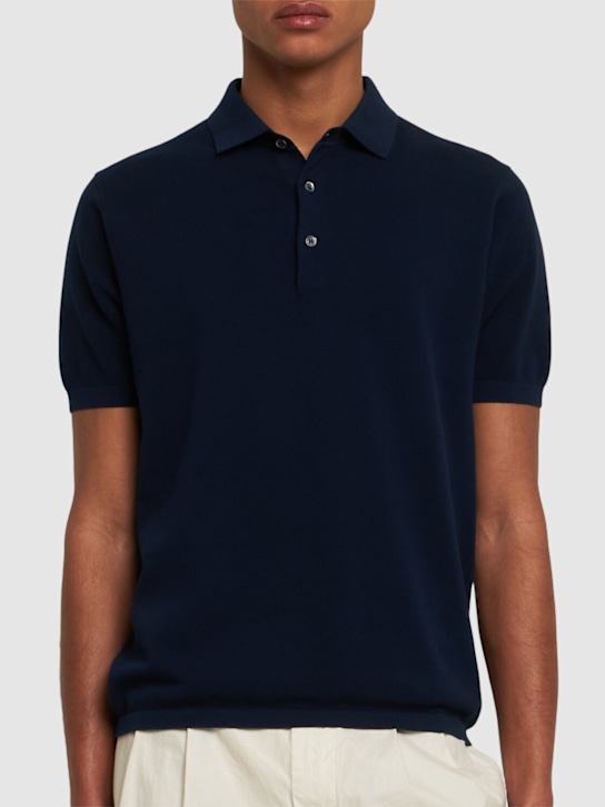 ASPESI: Mod. m062 piquet polo - Blue - men_2 | Luisa Via Roma