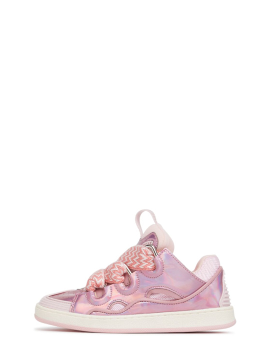Lanvin: Sneakers Curb in pelle con lacci - kids-girls_0 | Luisa Via Roma