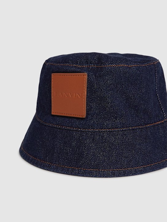 Lanvin: Cappello bucket in denim di misto cotone - kids-girls_1 | Luisa Via Roma