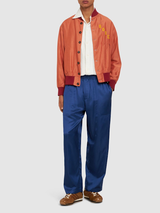 Bode: Satin track pants - men_1 | Luisa Via Roma