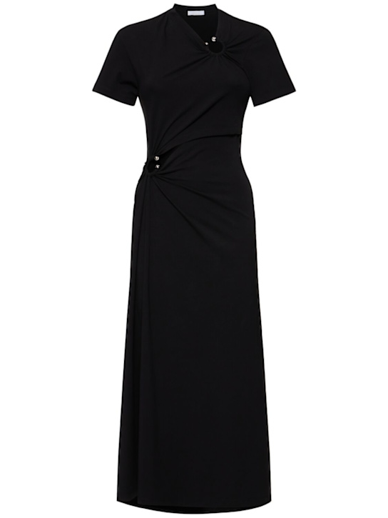 Draped jersey long dress - Thumbnail 1