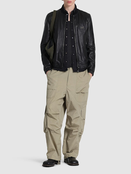 Dolce&Gabbana: Essential leather jacket - men_1 | Luisa Via Roma