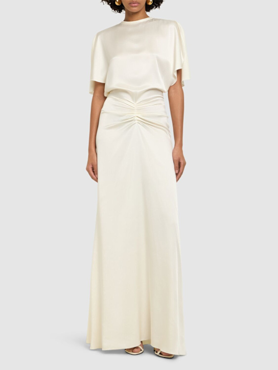Victoria Beckham: クレープサテンドレス - women_1 | Luisa Via Roma