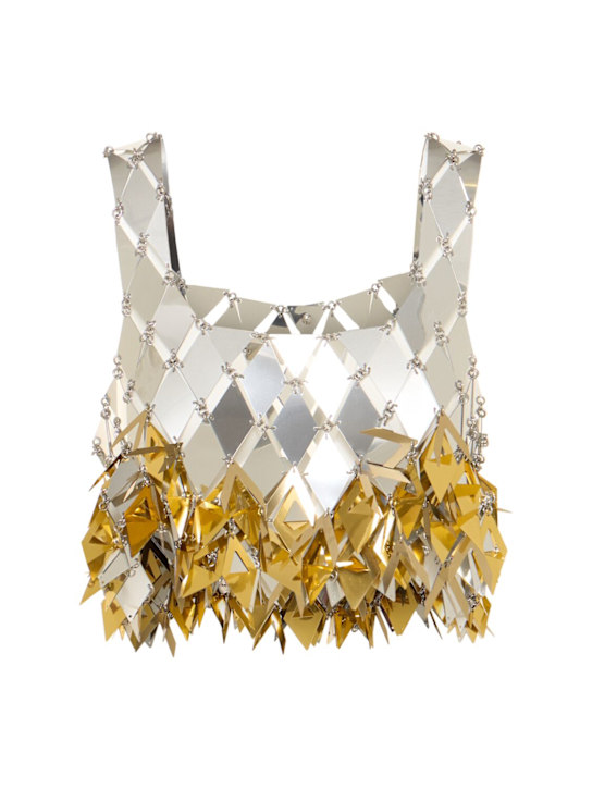 Rabanne: Embellished crop top - women_0 | Luisa Via Roma