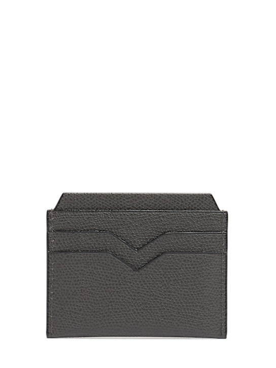 Valextra: Leather card holder - men_0 | Luisa Via Roma