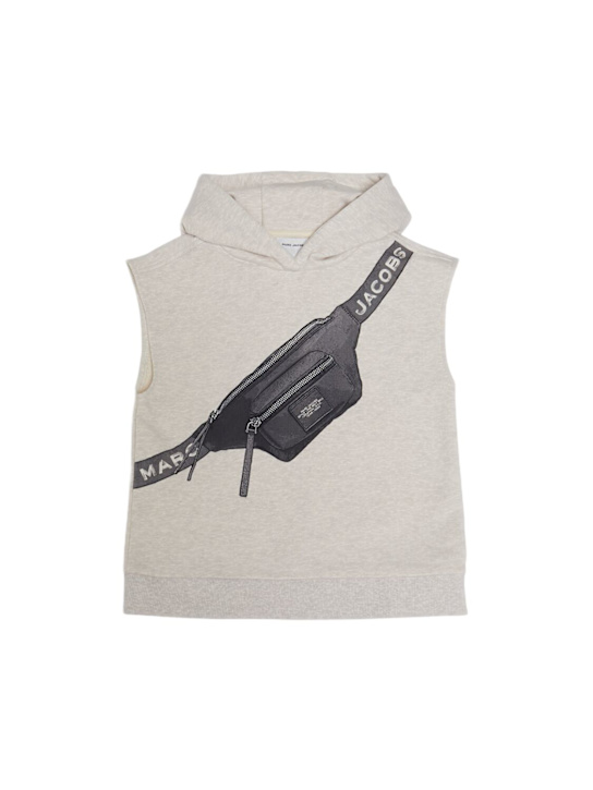 Marc Jacobs: Sleeveless cotton blend sweatshirt - Beige - kids-boys_0 | Luisa Via Roma