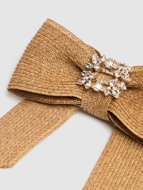 Roger Vivier: RV Broche bow hair clip - Crema Chiaro - women_1 | Luisa Via Roma
