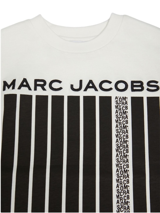 Marc Jacobs: Embroidered cotton jersey t-shirt - Off-White - kids-girls_1 | Luisa Via Roma