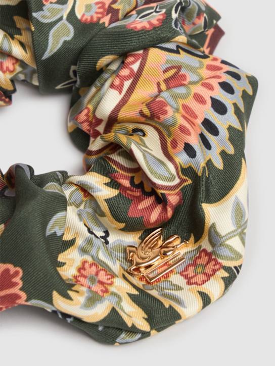 Etro: Paisley printed silk scrunchie - women_1 | Luisa Via Roma