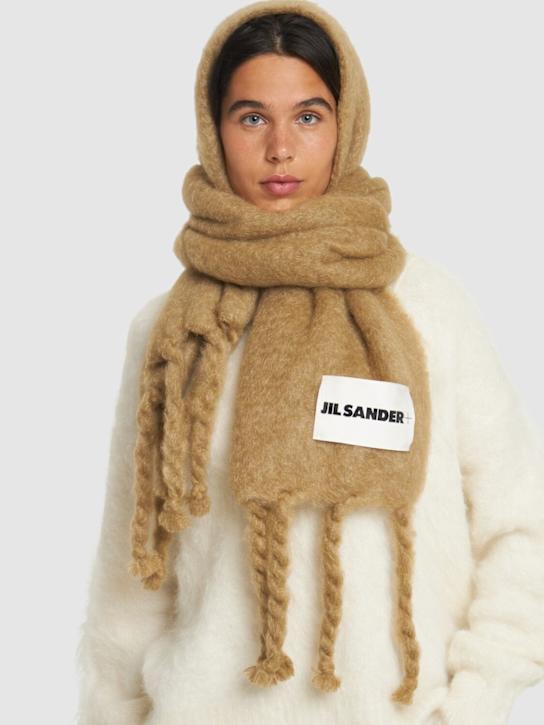 Jil Sander: Mohair blend knit scarf - women_1 | Luisa Via Roma