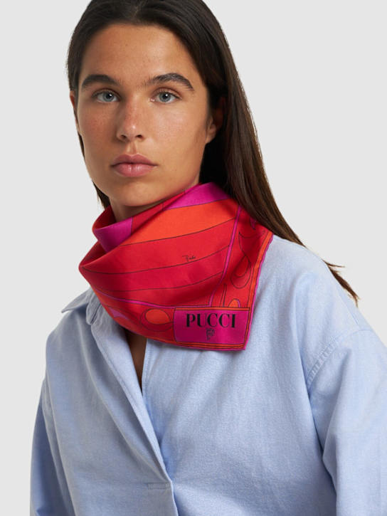 Pucci: Silk twill scarf - women_1 | Luisa Via Roma