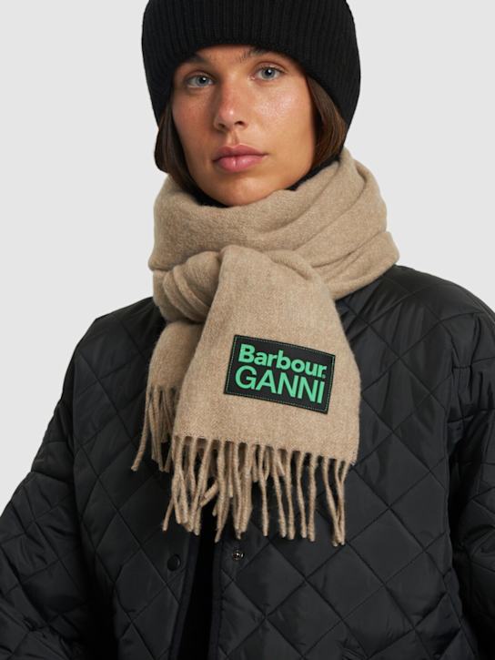 BARBOUR: Sciarpa Barbour x Ganni in lana - women_1 | Luisa Via Roma