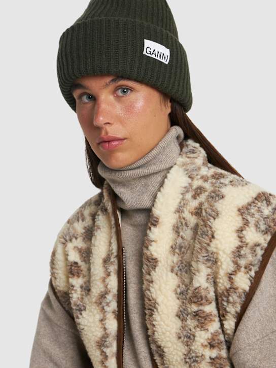GANNI: Structured rib beanie - women_1 | Luisa Via Roma
