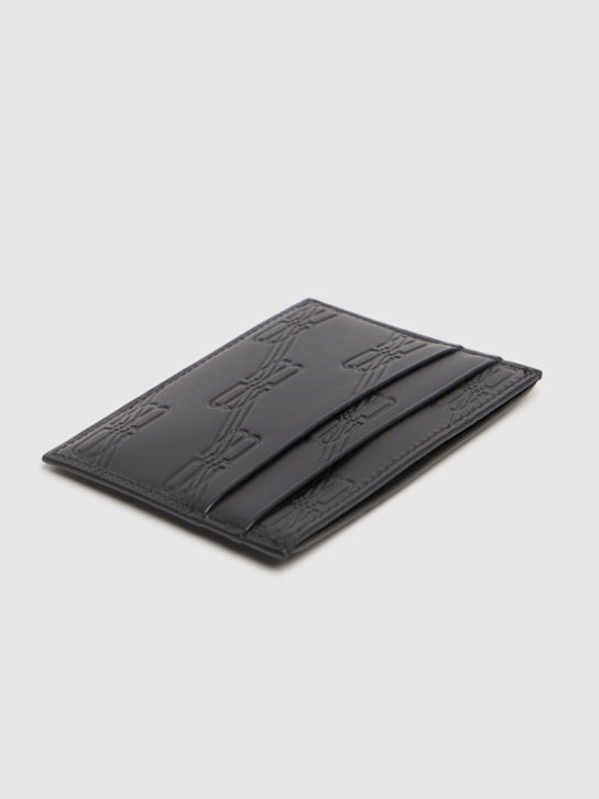 Balenciaga: BB monogram embossed card holder - Black - men_2 | Luisa Via Roma