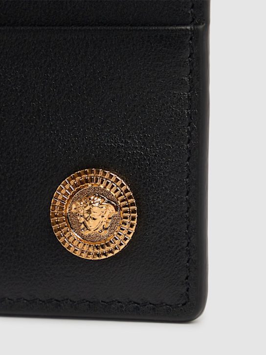 Versace: Leather logo card case - men_1 | Luisa Via Roma