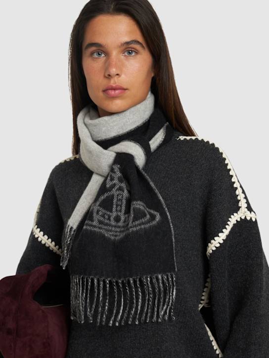 Vivienne Westwood: Wool single orb double scarf - women_1 | Luisa Via Roma