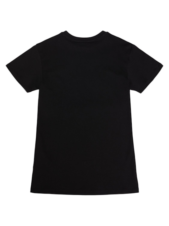 Marc Jacobs: Printed cotton jersey dress - Black - kids-girls_2 | Luisa Via Roma