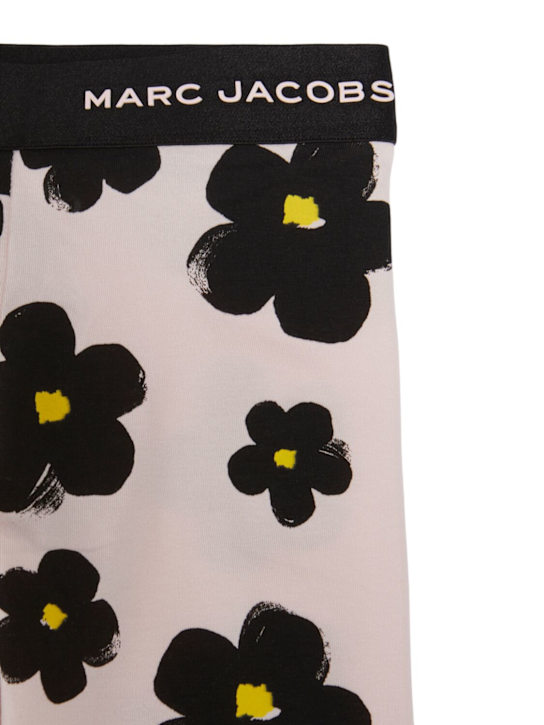 Marc Jacobs: Leggings in misto cotone stampato - Rosa - kids-girls_1 | Luisa Via Roma