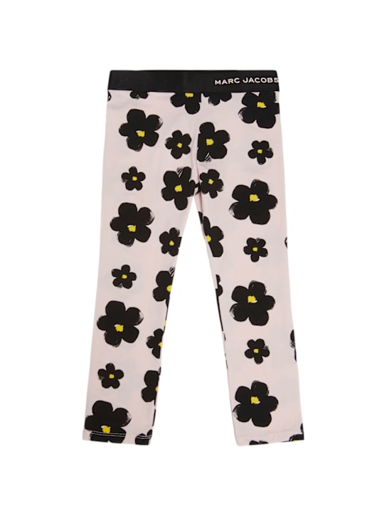 Marc Jacobs: Leggings in misto cotone stampato - Rosa - kids-girls_0 | Luisa Via Roma