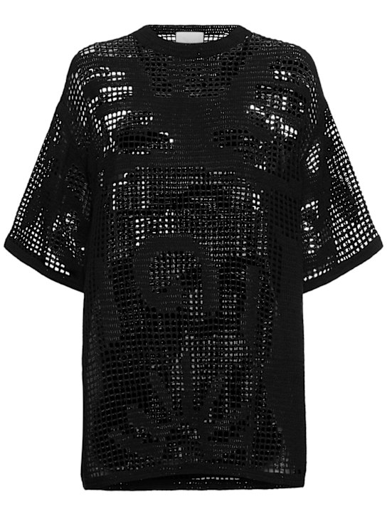 Nanushka: Crino cotton blend crochet top - women_0 | Luisa Via Roma