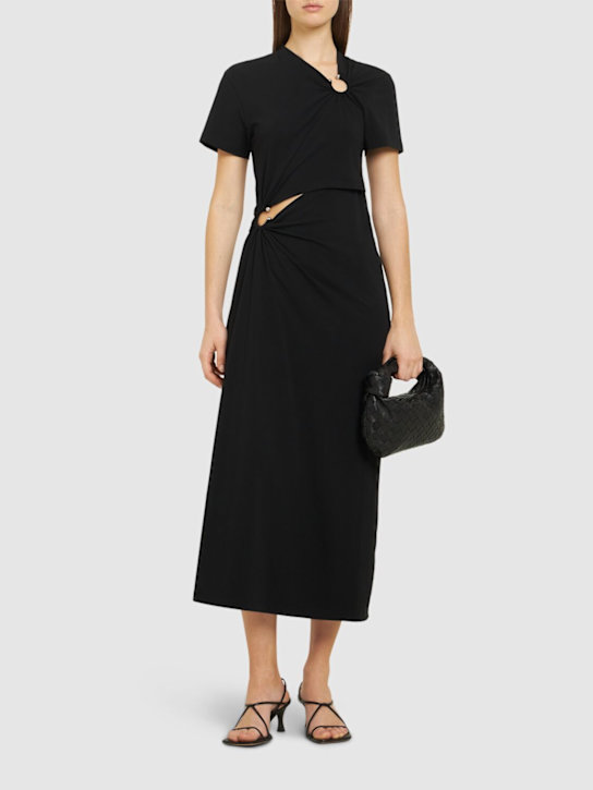 Draped jersey long dress - Thumbnail 2