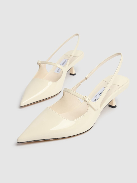 Jimmy Choo: 45mm Didi leather slingbacks - Off White - women_2 | Luisa Via Roma
