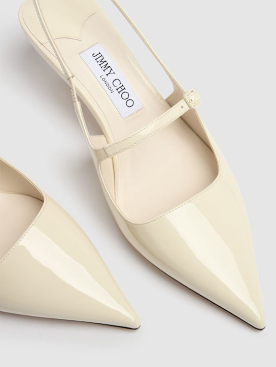 Jimmy Choo: 45mm Didi leather slingbacks - Off White - women_3 | Luisa Via Roma