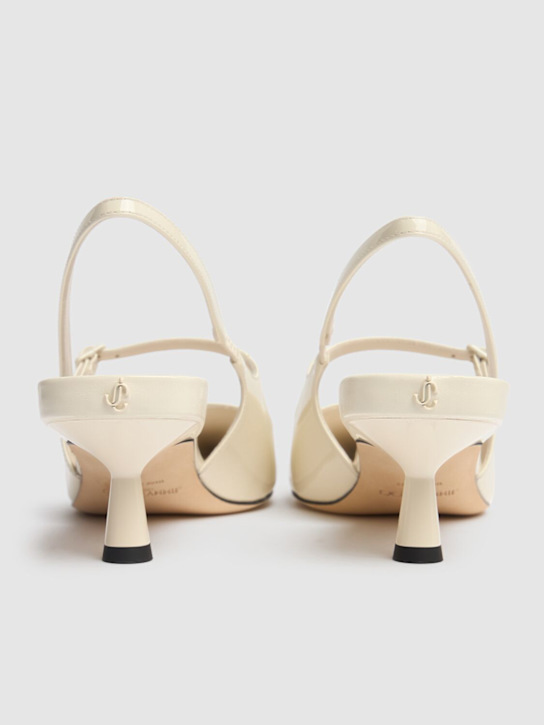 Jimmy Choo: 45mm Didi leather slingbacks - Off White - women_4 | Luisa Via Roma