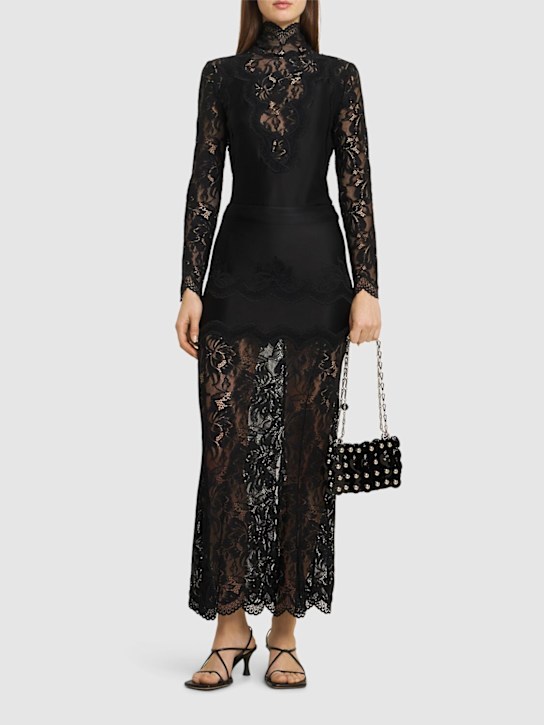 Rabanne: Lace long skirt - women_1 | Luisa Via Roma