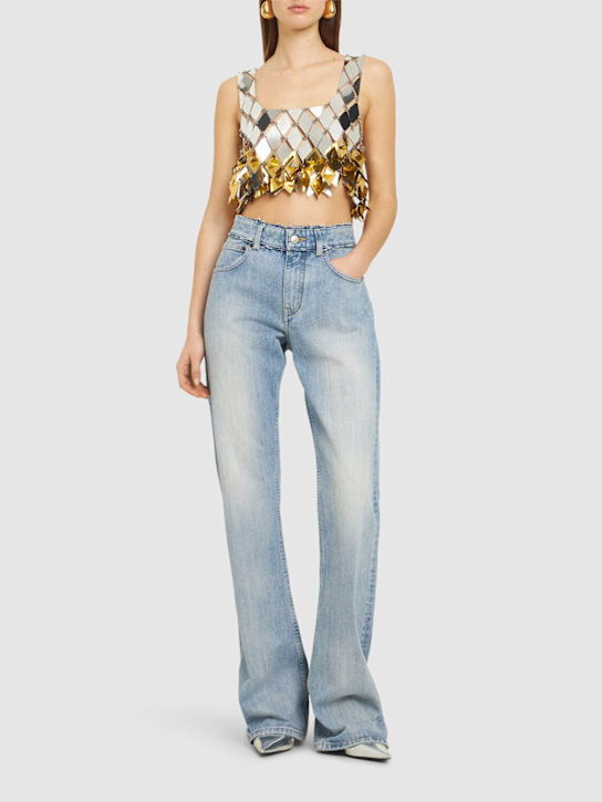 Rabanne: Embellished crop top - women_1 | Luisa Via Roma
