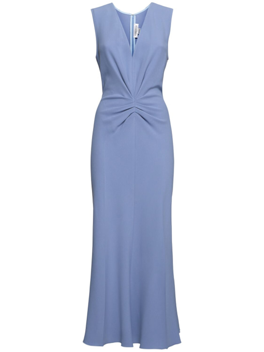 Gathered fluid cady midi dress - Thumbnail 1