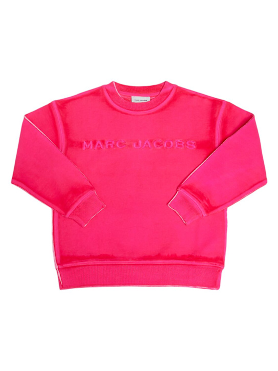 Marc Jacobs: Sweat-shirt en coton brodé à col ras-du-cou - kids-girls_0 | Luisa Via Roma