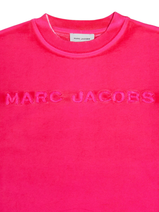 Marc Jacobs: Sweat-shirt en coton brodé à col ras-du-cou - kids-girls_1 | Luisa Via Roma