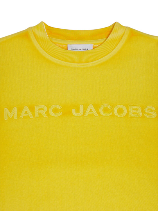 Marc Jacobs: Embroidered cotton crewneck sweatshirt - Yellow - kids-boys_1 | Luisa Via Roma