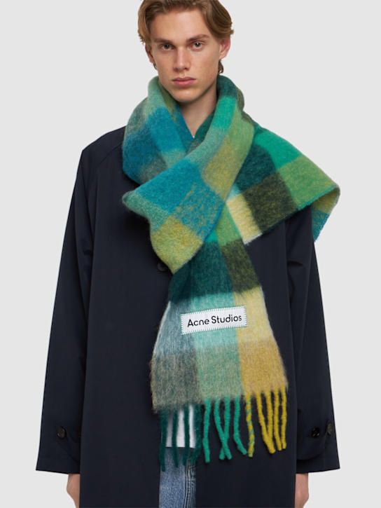 Acne Studios: Alpaca blend logo scarf - men_1 | Luisa Via Roma