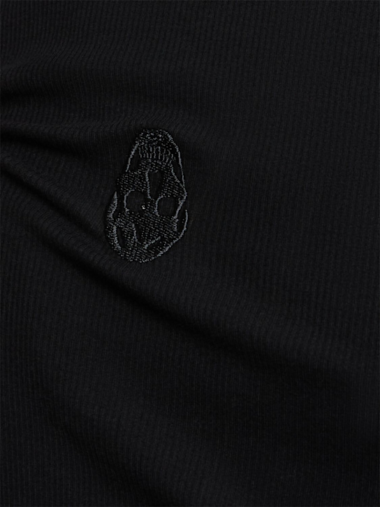 McQueen: Logo detail jersey tank top - Black - men_4 | Luisa Via Roma