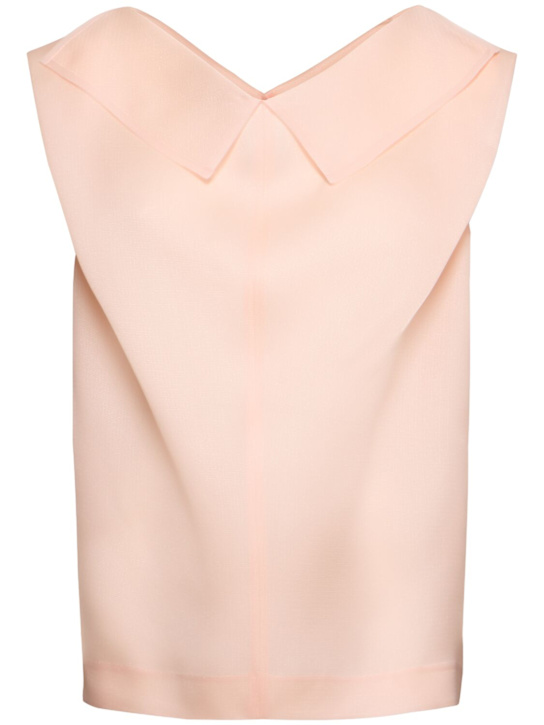 Khaite: Selly double silk gauze top - women_0 | Luisa Via Roma