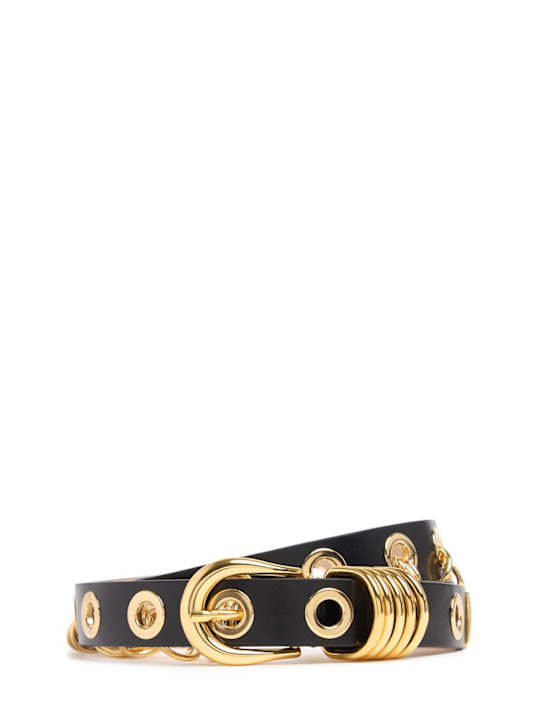 Déhanche: Revenge leather belt - Black/Gold - women_0 | Luisa Via Roma