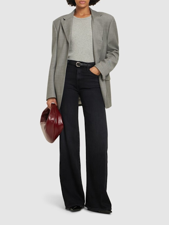 Mother: The Hustler Roller high rise flare jeans - women_1 | Luisa Via Roma