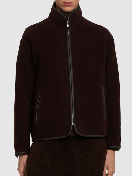 Auralee: Double heavy wool cloth zip jacket - men_2 | Luisa Via Roma