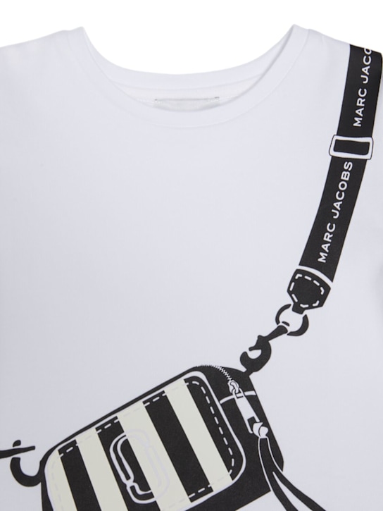 Marc Jacobs: Printed cotton jersey t-shirt - White - kids-girls_1 | Luisa Via Roma
