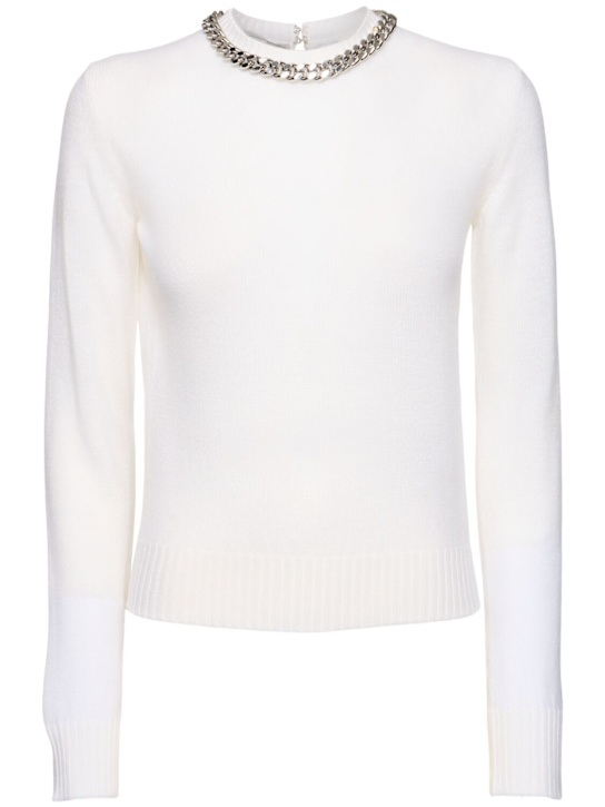 Stella McCartney: Falabella chain detail sweater - women_0 | Luisa Via Roma