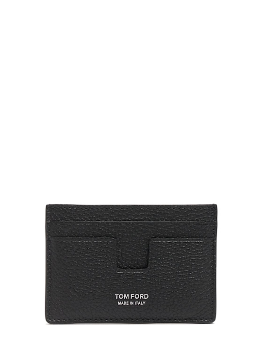 Tom Ford: T Line grain leather card holder - men_0 | Luisa Via Roma