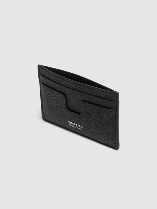 Tom Ford: T Line grain leather card holder - men_1 | Luisa Via Roma