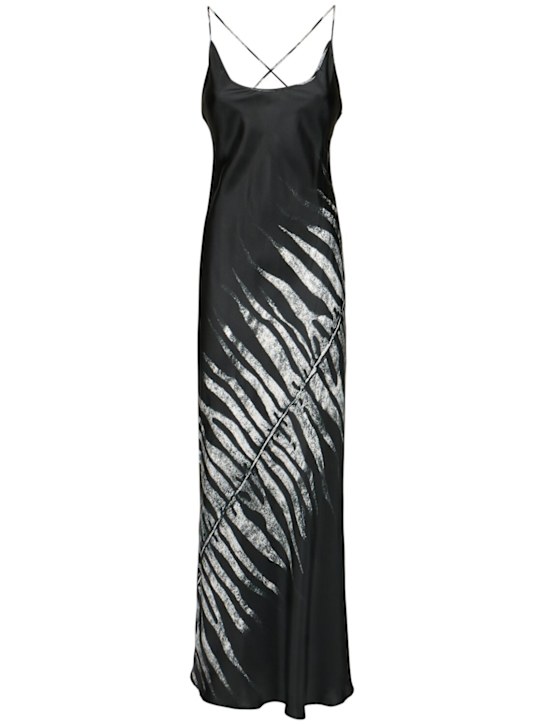 Zebra silk twill dress - Thumbnail 1