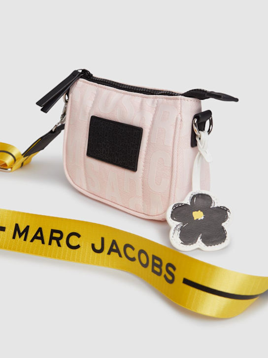 Marc Jacobs: Cotton logo crossbody bag - Pink - kids-girls_1 | Luisa Via Roma