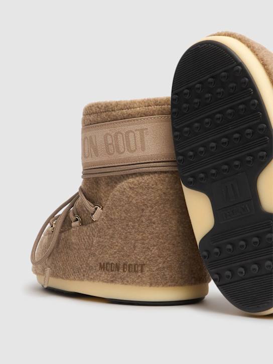 Moon Boot: Icon Felt low moon boots - Beige - women_3 | Luisa Via Roma