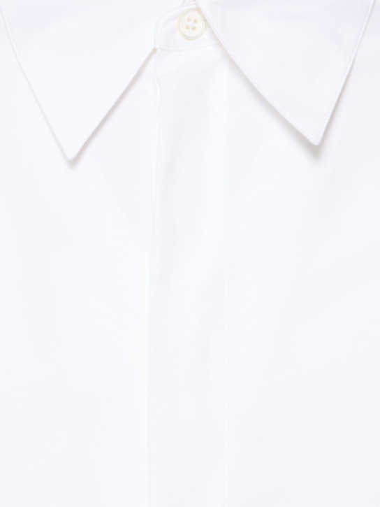 Jil Sander: Boxy fit short sleeve cotton shirt - Optic White - men_4 | Luisa Via Roma