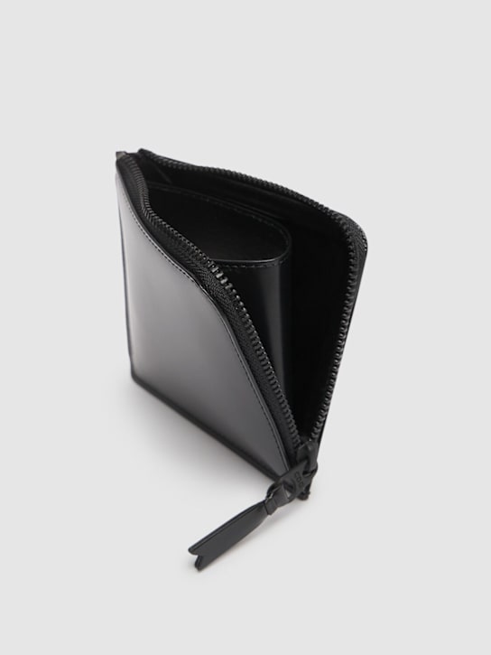 Comme des Garçons Wallet: Very black leather wallet - Black - men_1 | Luisa Via Roma