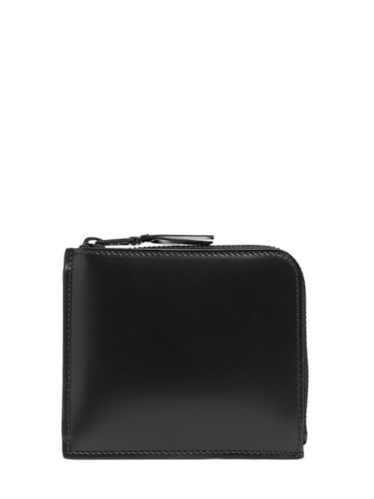 Comme des Garçons Wallet: Very black leather wallet - Black - men_0 | Luisa Via Roma